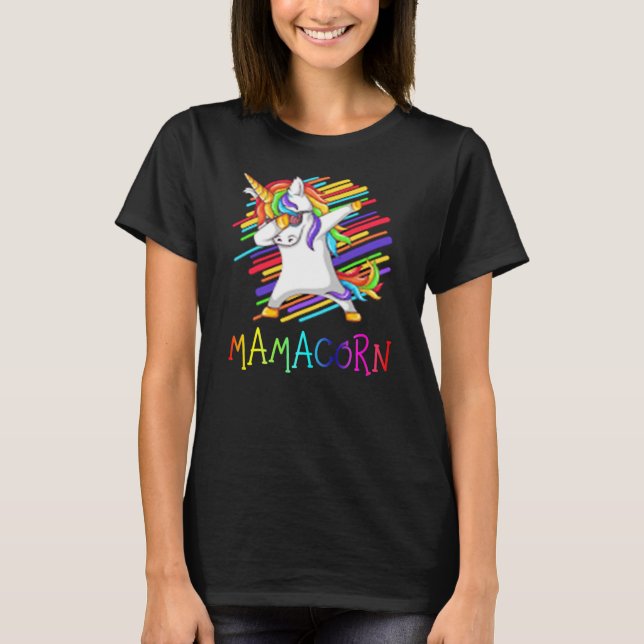 T-shirt Mamacorn Maman Dabbing Unicorn Costume drôle (Devant)