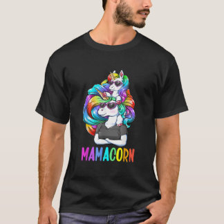 T-shirt Mamacorn Unicorn Mothers Day Rainbow Colorful