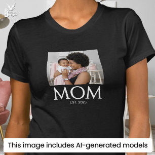 T-shirt Maman a établi la photo de Caps