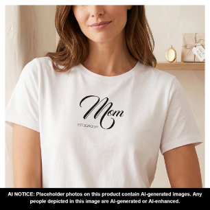 T-shirt Maman a établi un script personnalisé pour l'année