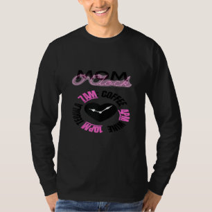 T-shirt Maman à l'heure 7h Café 16h Vin 22h Tequila