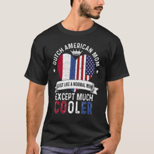 T-shirt Maman américano-néerlandaise Fête des mères Mama P
