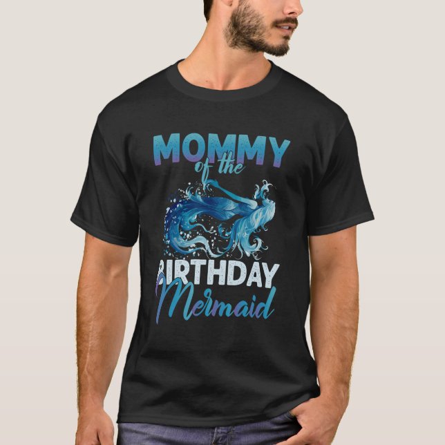 T-shirt Maman Amusante De La Sirène D'Anniversaire (Devant)