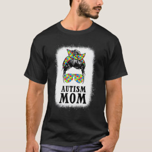 T-shirt Maman Autisme Chignon En Désordre Maman Sensibilis