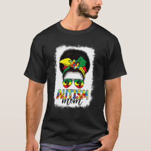 T-shirt Maman Autiste Nœud Sale Cheveux Décolorés Femmes N
