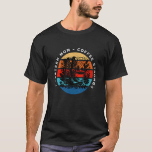T-shirt Maman barista Retro Coffee et bottes de cowboy