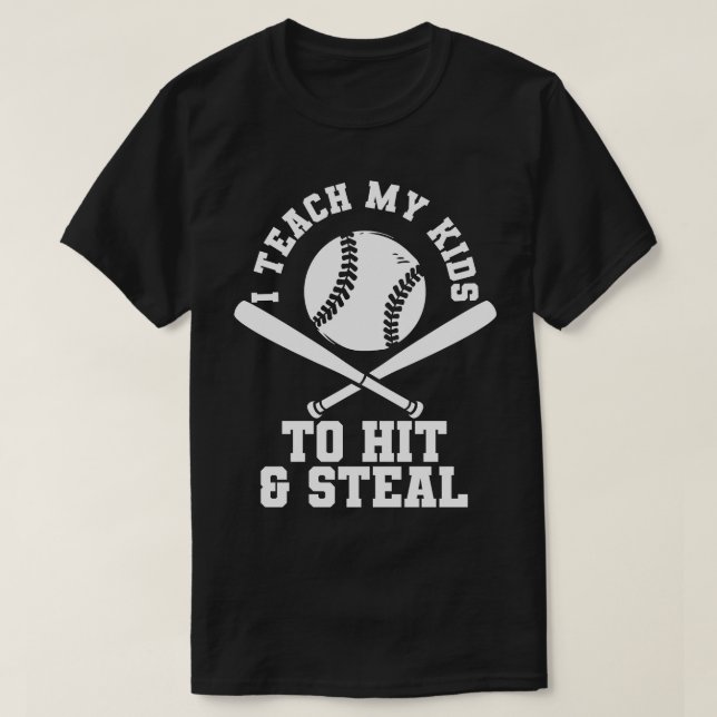 T-shirt Maman Baseball Papa (Design devant)