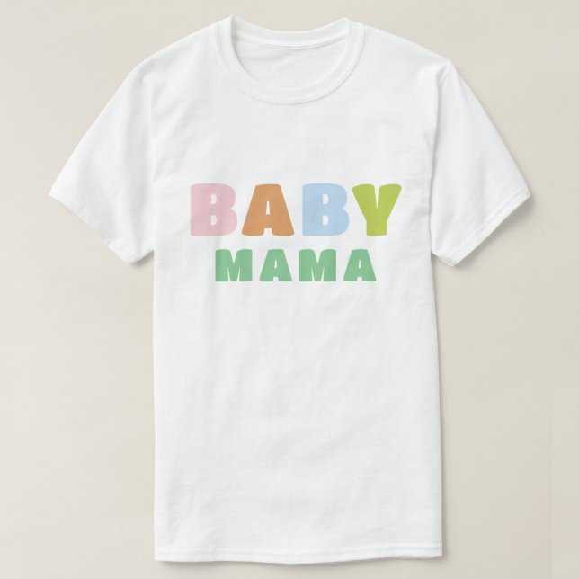 T-shirt Maman bébé colorée et amusante (Design devant)