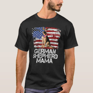 T-shirt Maman Berger Allemand Funny 4 juillet Drapeau Amér