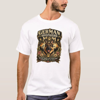 T-shirt Maman Berger Allemand Quatre Pattes