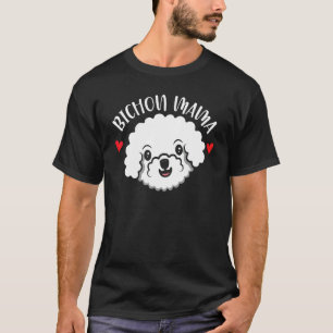 T-shirt Maman Bichon Cheveux Bouclés Toutou Chiot Bichon F