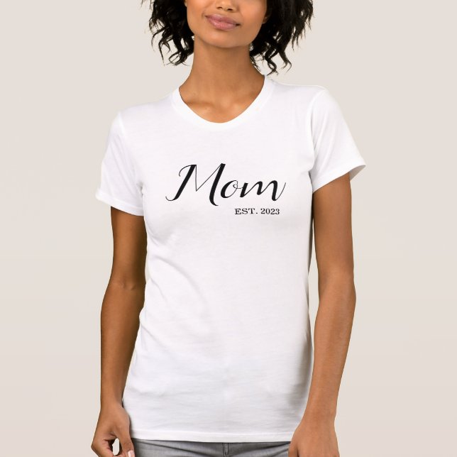 T-Shirt Maman Black Script Établie (Devant)