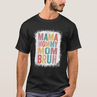 T-shirt Maman Bleue Maman Maman Maman Bruh Retro Mères Vin
