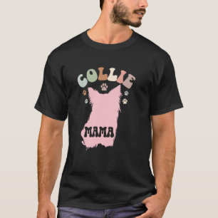 T-shirt Maman Border Collie Mignonne Mère Border Collie D'
