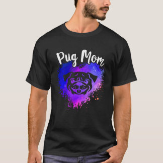 T-shirt Maman carlin Mignonne Chien Maman Carlins Mama Chi