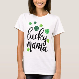 T-shirt Maman chanceuse de la Saint-Patrick