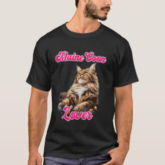 T-shirt Maman chat AMANTE DE MAINE COON Propriétaire de Ma