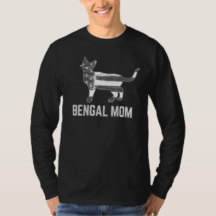T-shirt Maman Chat Bengale Vintage Retro Patriotique Fur M