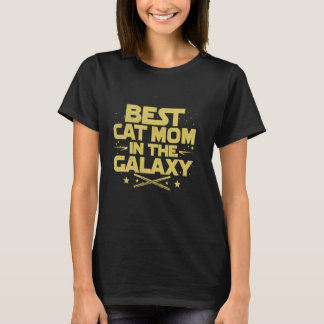 T-shirt Maman Chat Galaxie Amoureux D'Animaux Drôle Chat C