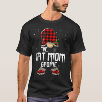 T-shirt Maman Chat Gnome Buffalo Carreaux Correspondants F