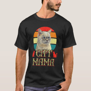 T-shirt Maman Chat Rétro Vintage