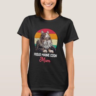 T-shirt Maman Chatte Fière MAMAN MAINE COON Maman Maine Co