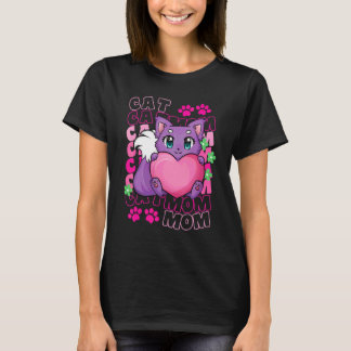 T-shirt Maman Chatte Mignonnes Pattes de Chat Chaton   Ado