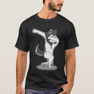 T-shirt Maman Chien Amateurs de Husky Drôle de Dabbing Hus