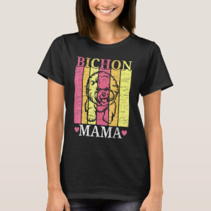 T-shirt Maman Chien Bichon Frise   Éleveur de Chiens Patte