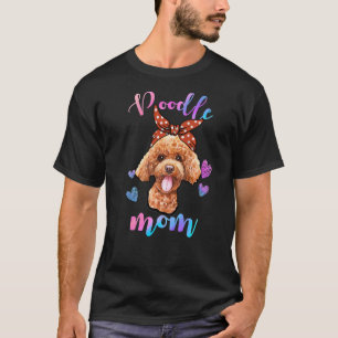 T-shirt Maman Chien Caniche Mignon Mère Chiot