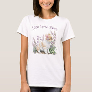 T-shirt Maman Chien Corgi Floral