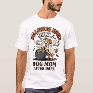 T-shirt Maman Chien Halloween Après la Tombée de la Nuit