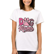 Maman Chien Mignon Empreinte de Patte Rose et Impr