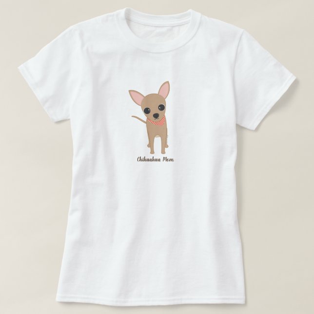T-shirt Maman Chihuahua Personnalisée Maman Chien (Design devant)