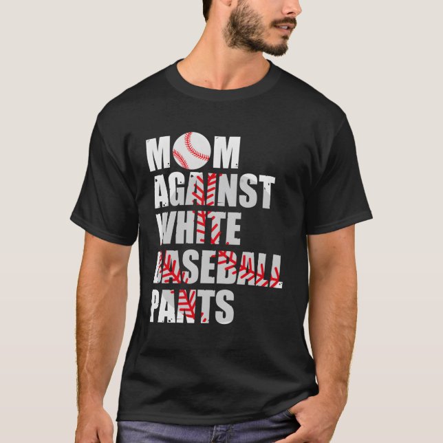 T-shirt Maman contre les mamans de baseball des pantalons  (Devant)
