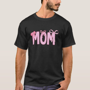 T-shirt Maman Coquette Bow rose esthétique Mère Fête Maman