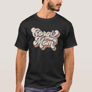 T-shirt Maman Corgi Cadeau pour Amoureux de Corgi Rétro Vi