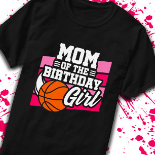 T-shirt Maman d'anniversaire Fille Basketball Fête Mère ma