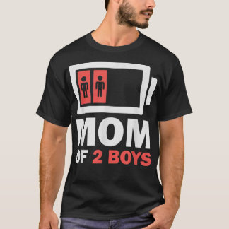 T-shirt MAMAN DE 2 GARÇONS  de la fête des mères anniversa