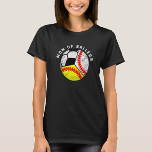 T-shirt Maman De Ballers Baseball Softball Soccer Maman