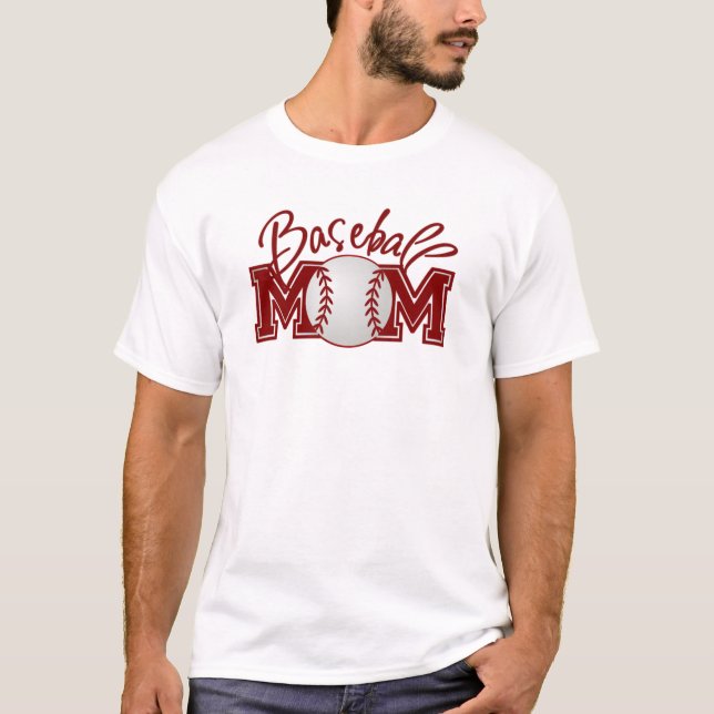 T-shirt MAMAN de base-ball (Devant)