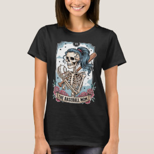 T-shirt Maman de baseball carte tarot squelette maman de b