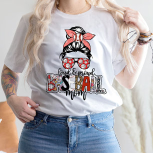 T-shirt Maman de baseball forte et fière