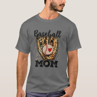 T-shirt Maman de baseball Leopard Amateurs de baseball Fam