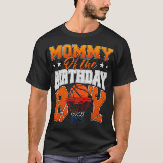 T-shirt Maman de Basket-ball du garçon fêté de la famille