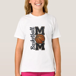 T-shirt Maman de basketteuse de style universitaire or Équ
