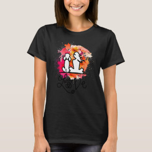 T-shirt maman de caniche et amoureux de poodle coloré