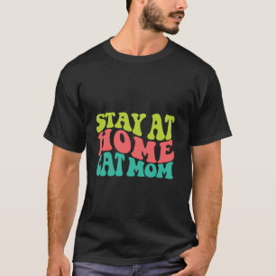 T-shirt Maman de chat à la maison humour rétro vintage pou