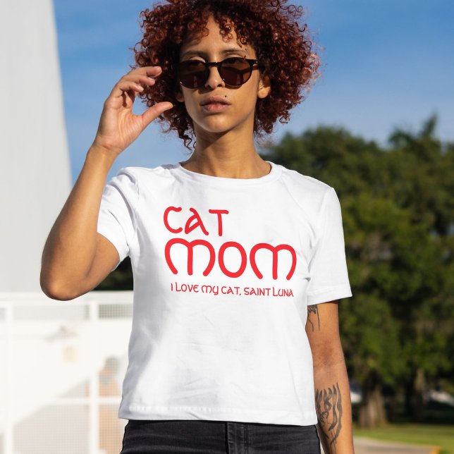 T-shirt Maman de chat amoureuse des animaux Citation drôle (Créateur téléchargé)