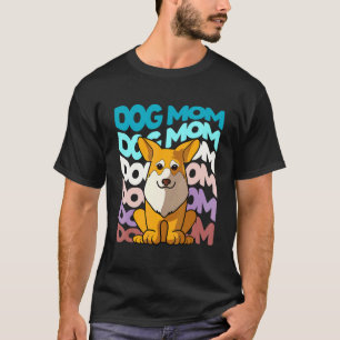 T-shirt Maman de chien cool Pembroke Corgi Rétro Vintage C